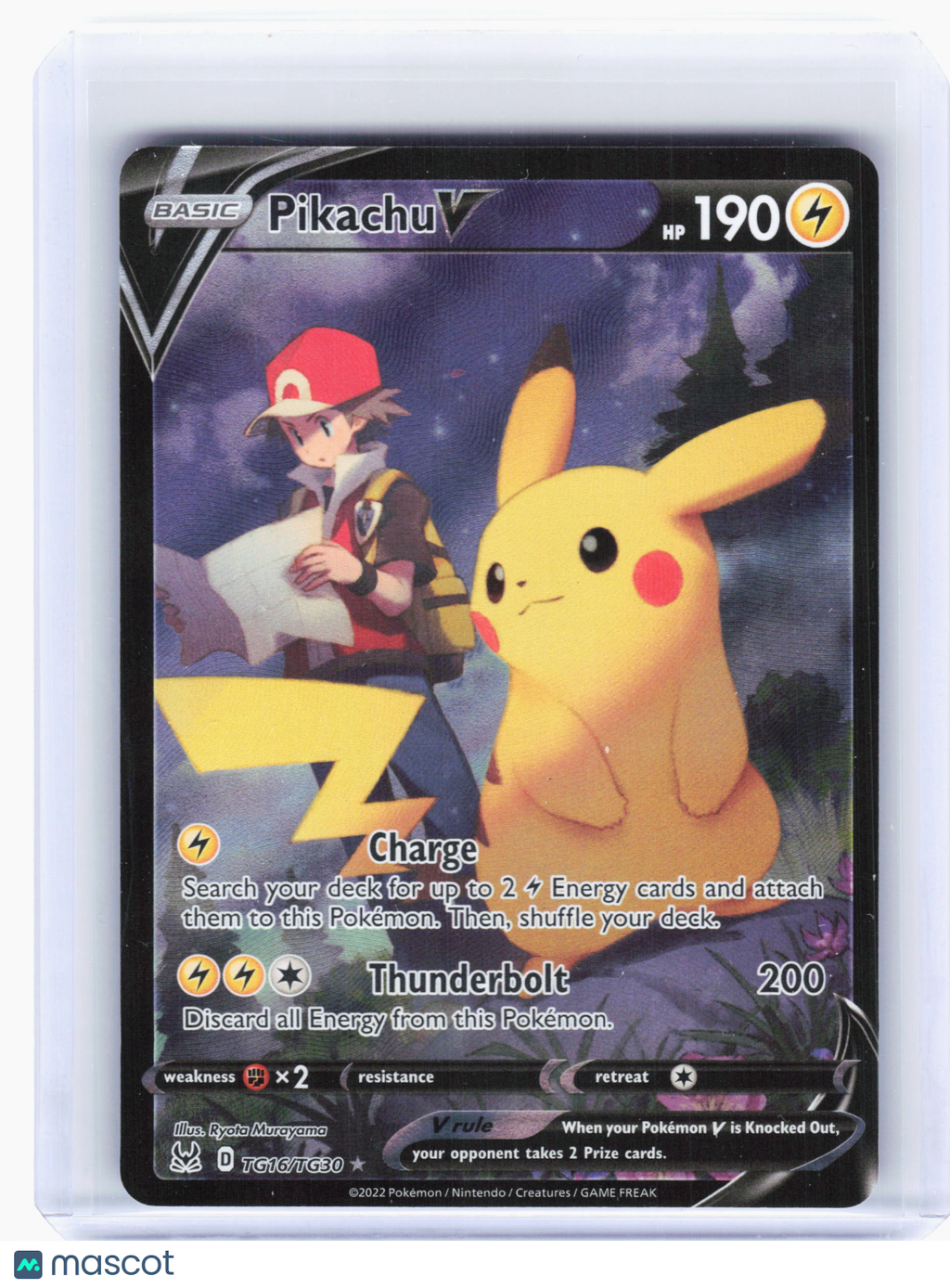2022 Pokemon—Pikachu V #TG16 Lost Origin Trainer Gallery—Ultra Rare Holo [LP]