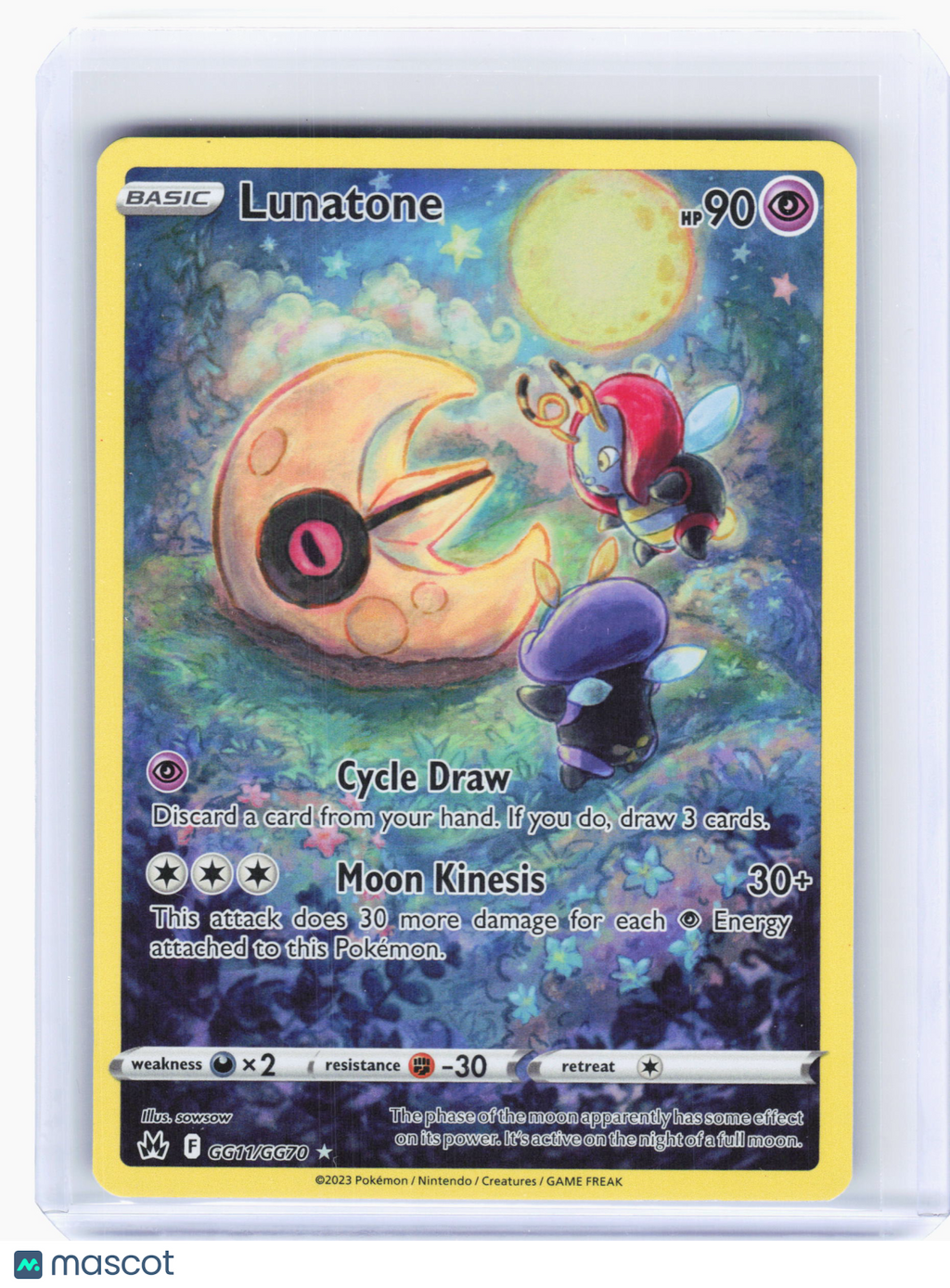 2023 Pokemon—Lunatone #GG11 Crown Zenith: Galarian Gallery—Ultra Rare Holo [LP]