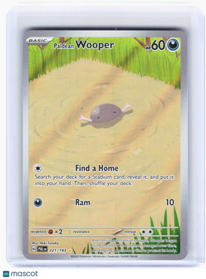 2023 Pokemon—Paldean Wooper #221 Paldea Evolved—Illustration Rare Holo [LP]