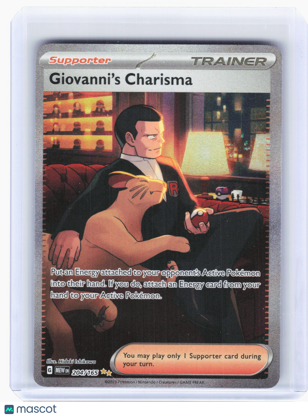 2023 Pokemon—Giovanni's Charisma #204 Scarlet & Violet 151—SIR Holo [LP]