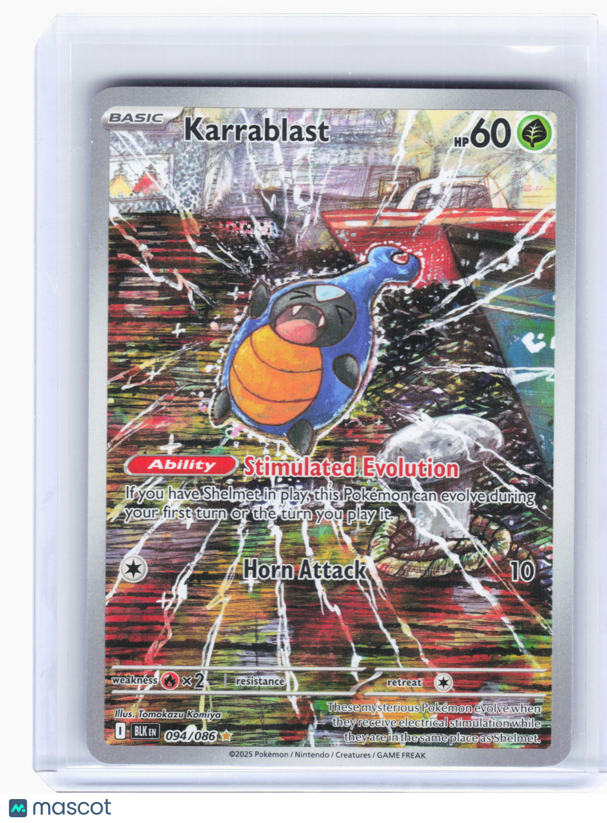 2025 Pokemon—Karrablast #94 Black Bolt—Illustration Rare Holo [Lightly Played]