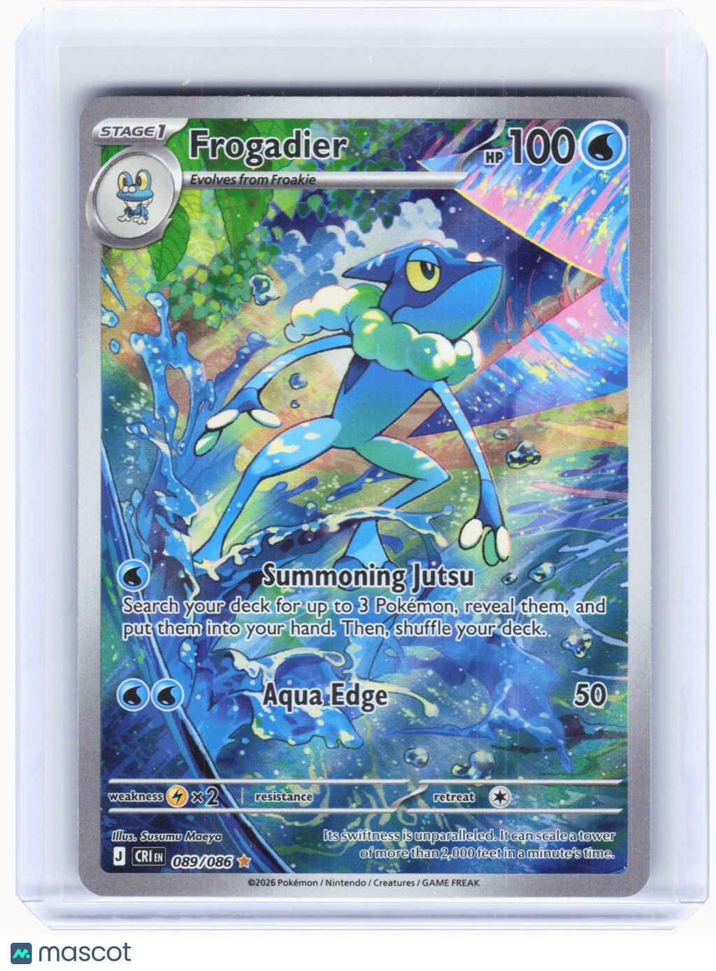 2026 Pokemon—Frogadier #89 Chaos Rising—Illustration Rare Holo