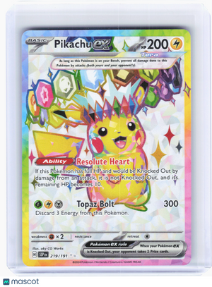 2024 Pokemon—Pikachu ex #219 Surging Sparks—Ultra Rare Holo
