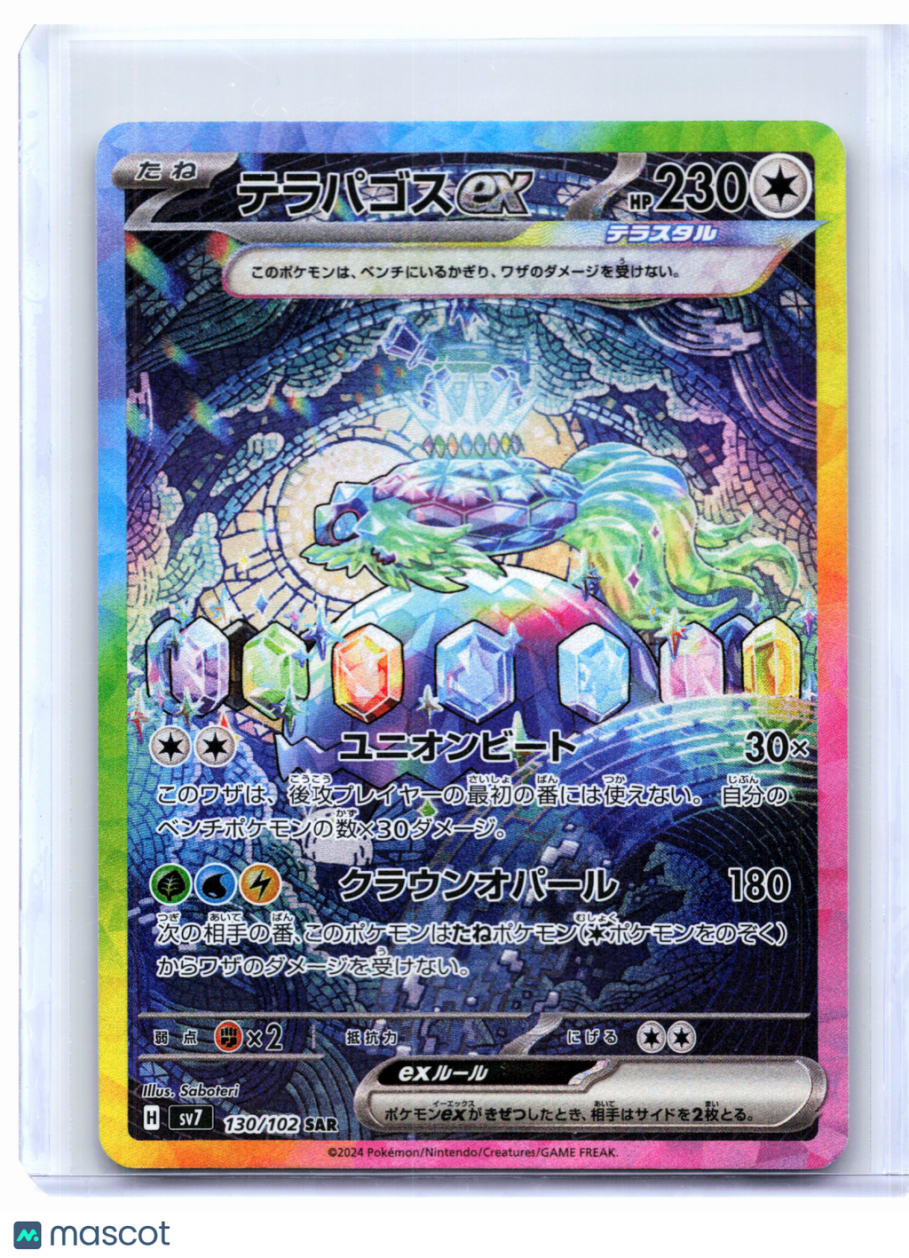 2024 Pokemon—Terapagos ex #130/102 Stellar Miracle—Special Art Rare Holo JP