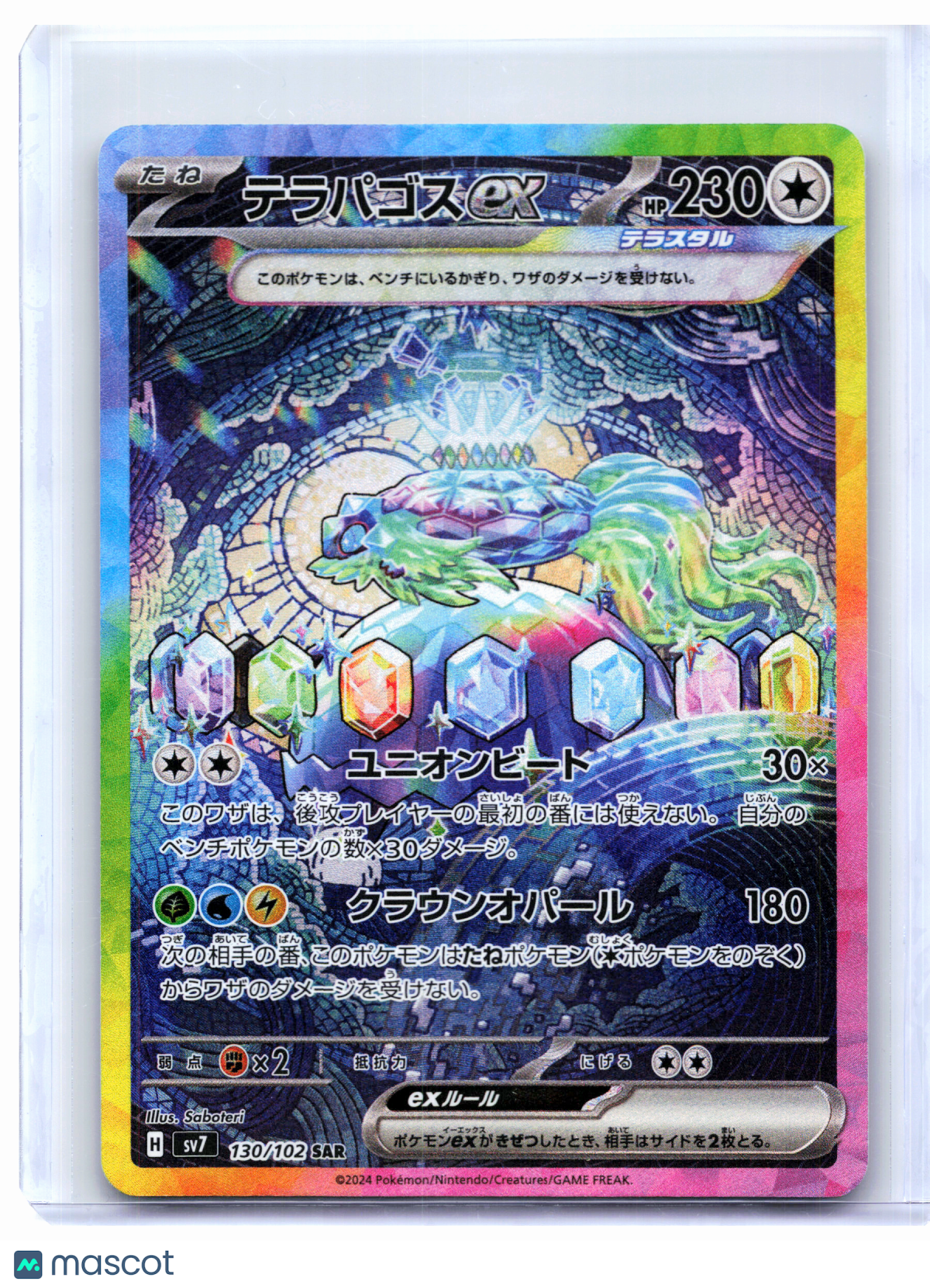 2024 Pokemon—Terapagos ex #130/102 Stellar Miracle—Special Art Rare Holo JP