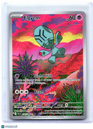 2025 Pokemon—Elgyem #120/086 Black Bolt—Illustration Rare Holo
