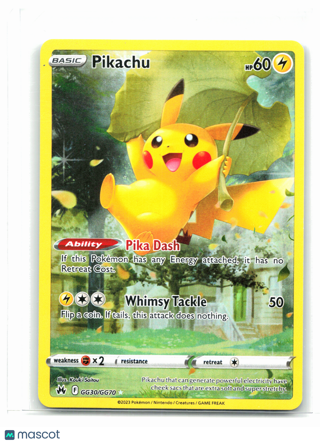 2023 Pokemon—Pikachu #GG30/GG70 Crown Zenith: Galarian Gallery—Ultra Rare [DMG]