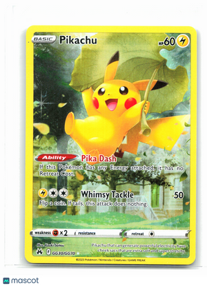 2023 Pokemon—Pikachu #GG30/GG70 Crown Zenith: Galarian Gallery—Ultra Rare [DMG]