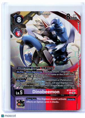 2025 Digimon TCG—Dinobeemon #BT20-074 Release Special Booster 2.5—Uncommon Foil