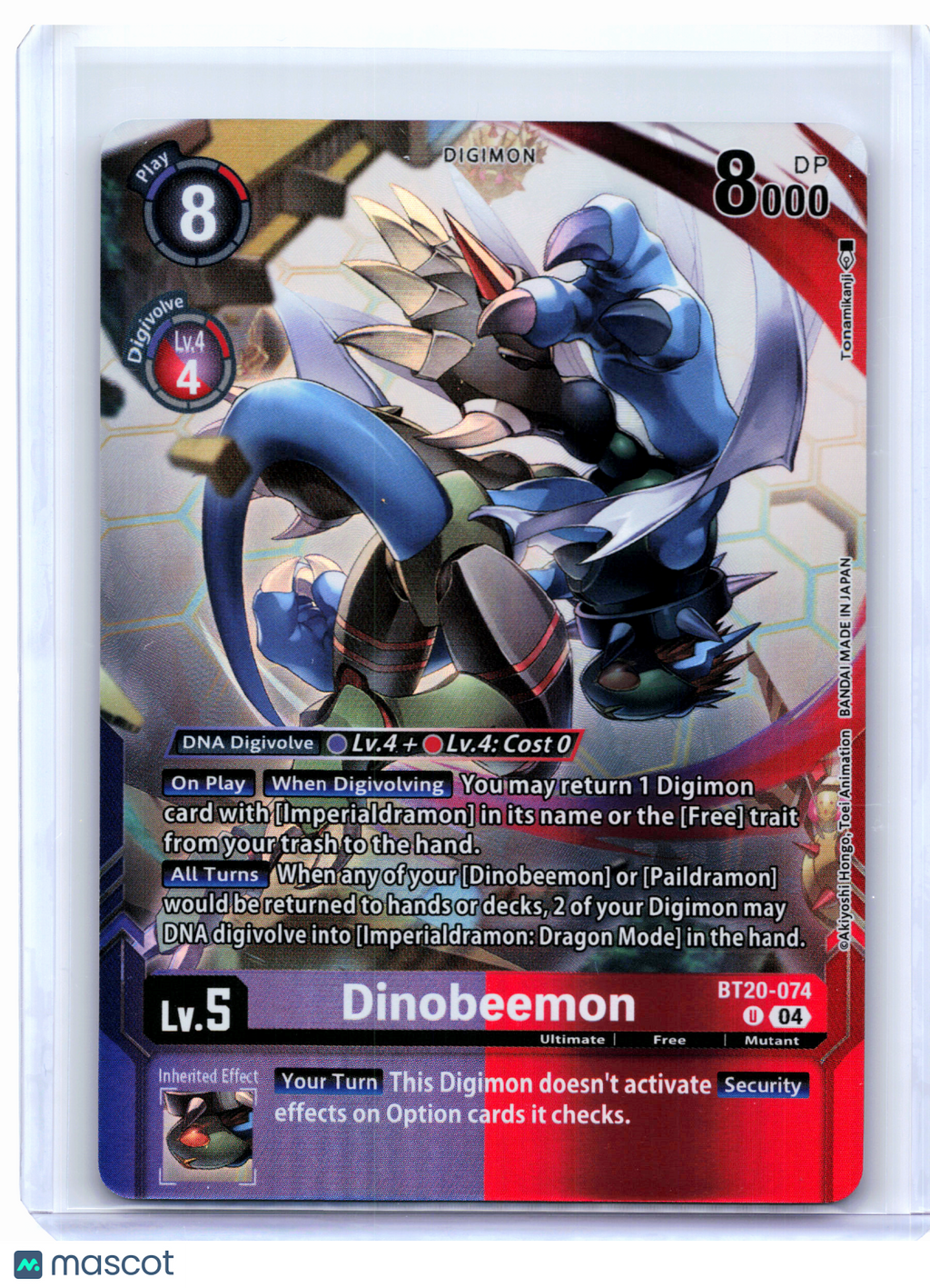 2025 Digimon TCG—Dinobeemon #BT20-074 Release Special Booster 2.5—Uncommon Foil