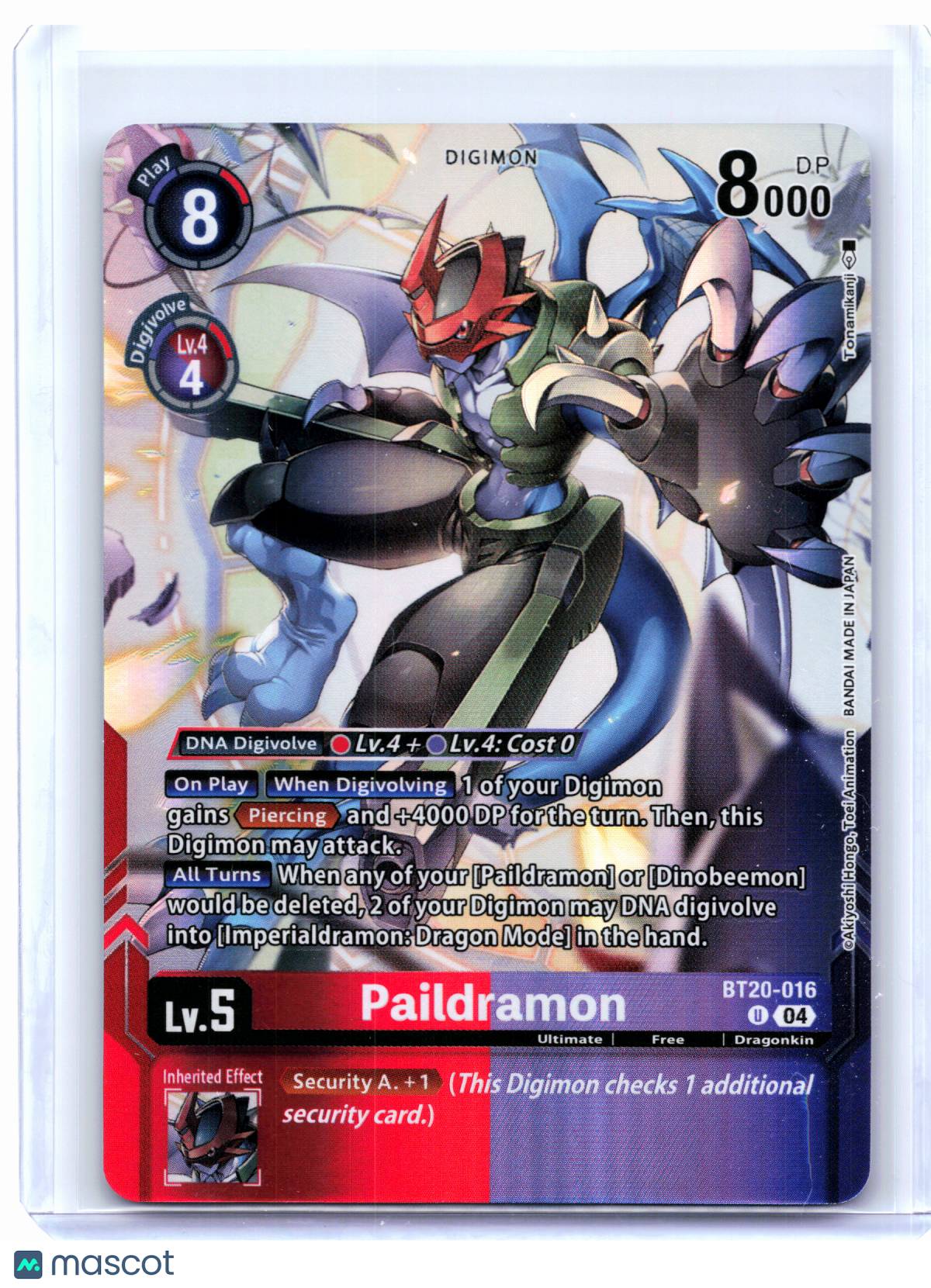 2025 Digimon TCG—Paildramon #BT20-016 Release Special Booster 2.5—Uncommon Foil