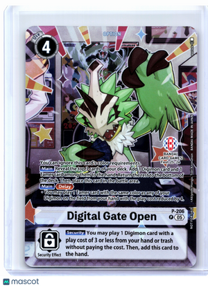 2025 Digimon—Digital Gate Open #P-206—Promo Foil (BANDAI Card Games Fest 25-26)
