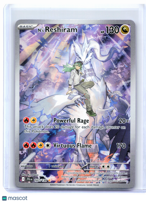 2025 Pokemon—N's Reshiram #167/159 Journey Together—Illustration Rare Holo