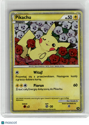 2010 Pokemon—Pikachu PW Pikachu World Collection— Holo Polish [MP] (English Back