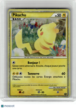 2010 Pokemon—Pikachu Pikachu World Collection— Holo French [MP] (English Back)
