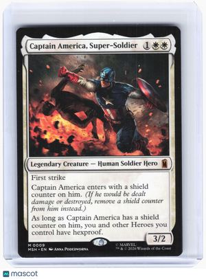 2026 MTG—Captain America, Super-Soldier #9 Marvel Super Heroes—Mythic Non-Foil