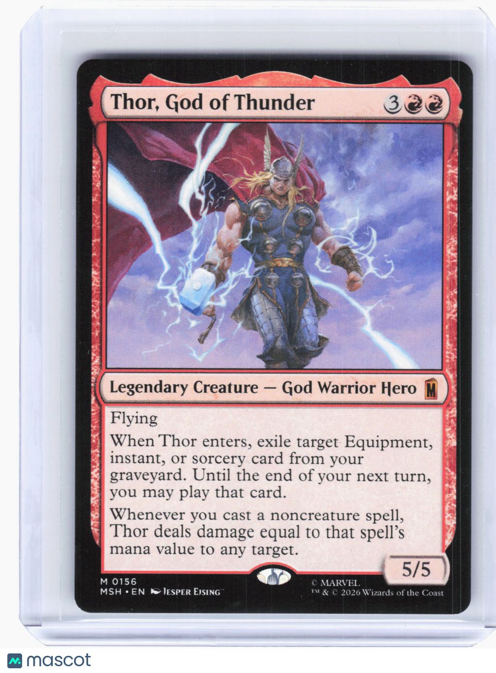 2026 Magic: TG—Thor, God of Thunder #156 Marvel Super Heroes—Mythic Non-Foil