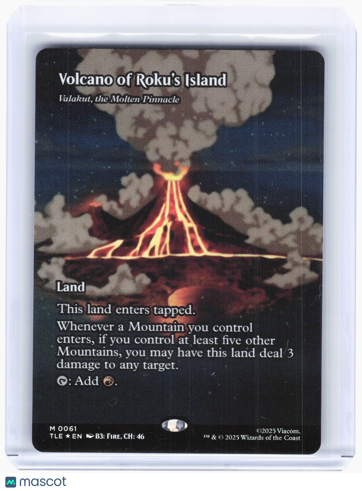 2025 MTG—Volcano of Roku's Island - #61 Avatar: TLA - Eternal—Foil Borderless