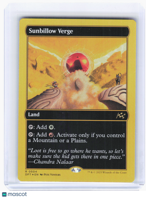 2025 Magic: The Gathering—Sunbillow Verge #504 Aetherdrift—Rare First Place Foil