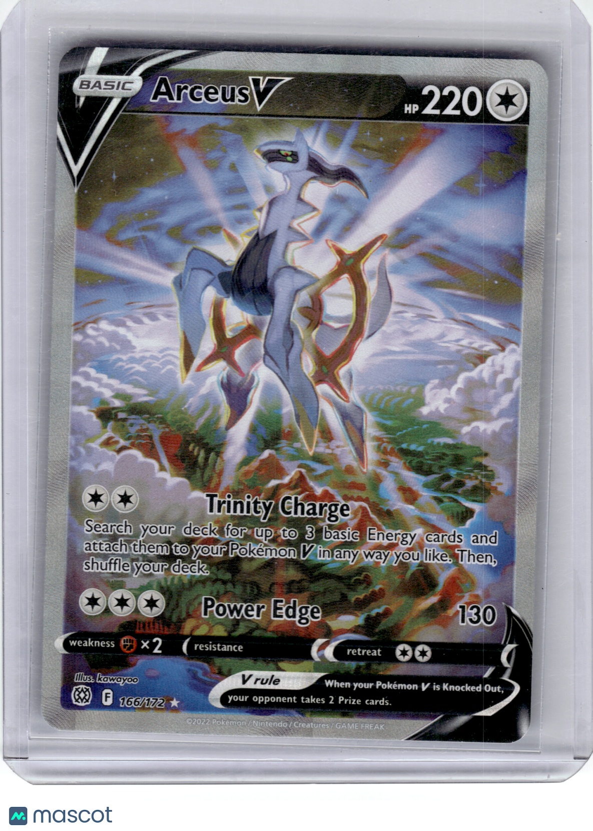 2022 Pokemon—Arceus V (Alt Art) #166 Brilliant Stars—Ultra Rare [Lightly Played]