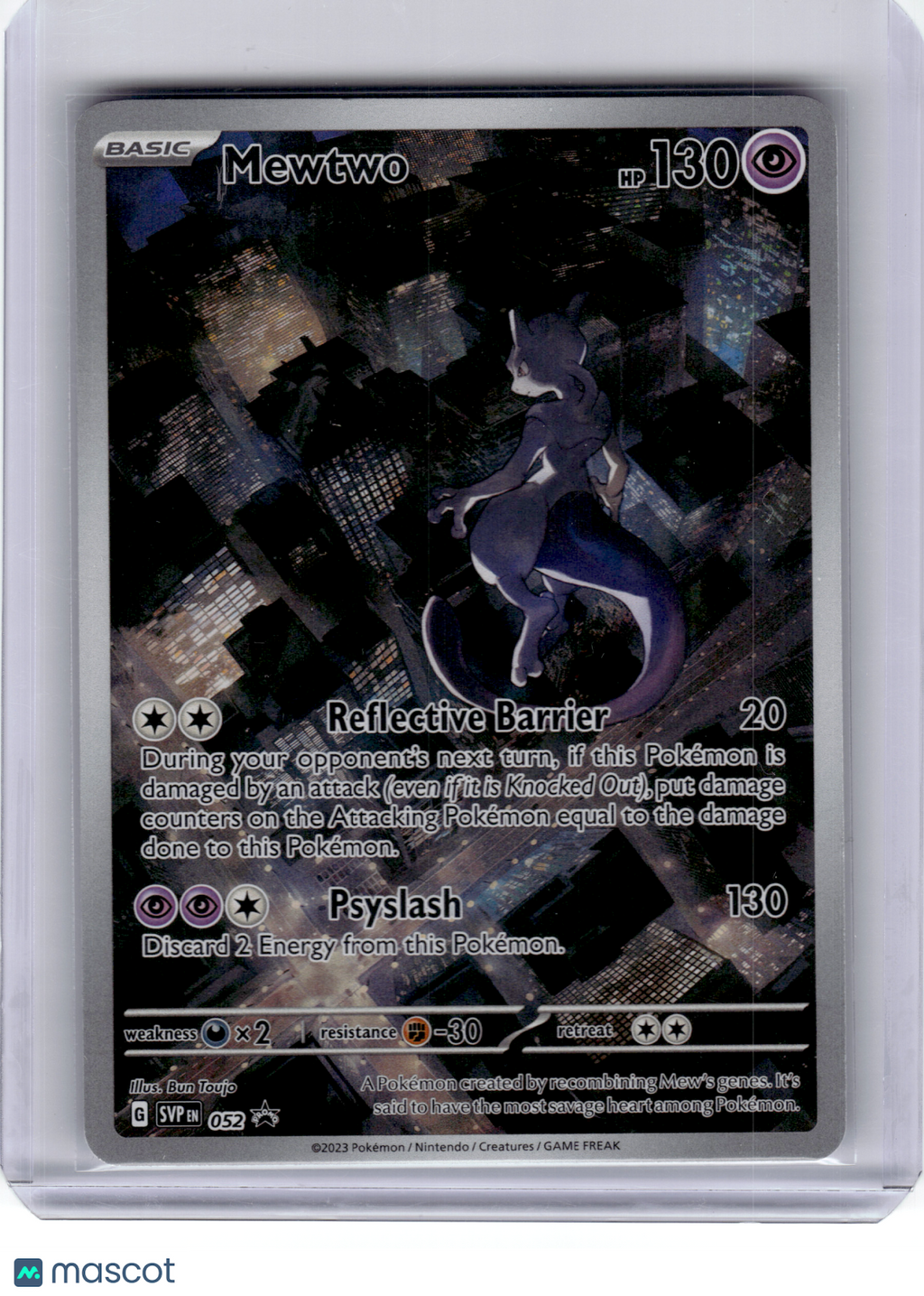 2023 Pokemon—Mewtwo #052 Scarlet & Violet—Black Star Promo Holo [Lightly Played]