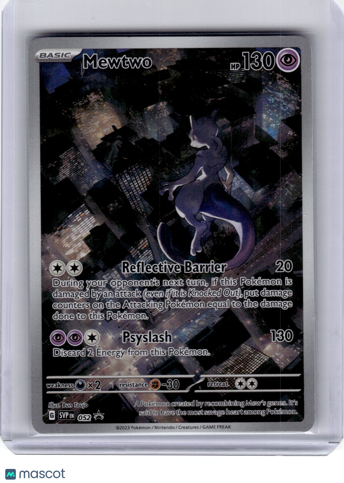 2023 Pokemon—Mewtwo #052 Scarlet & Violet—Black Star Promo Holo [Lightly Played]