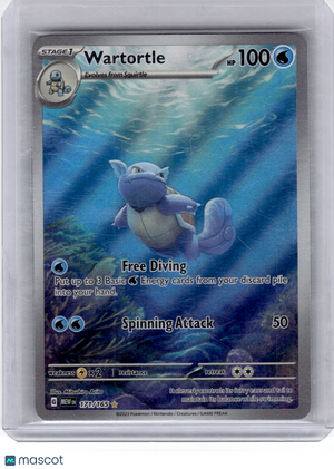 2023 Pokemon—Wartortle #171 Scarlet & Violet 151—Illustration Rare Holo [LP]