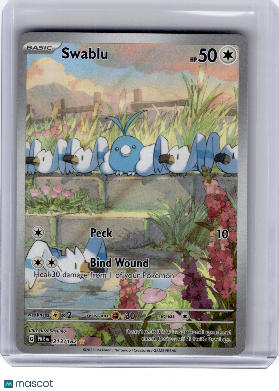 2023 Pokemon—Swablu #213 Paradox Rift—Illustration Rare Holo [Lightly Played]