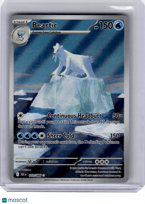 2025 Pokemon—Beartic #110 Black Bolt—Illustration Rare Holo