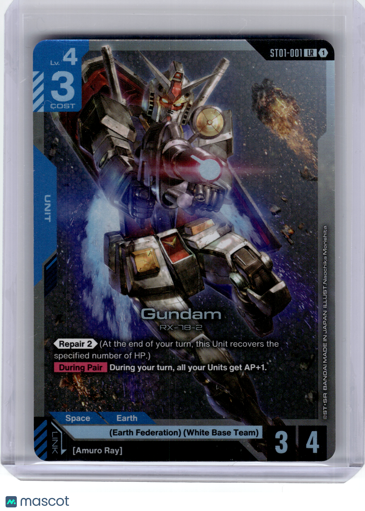 2025 Gundam TCG—Gundam RX-78-2 #ST01-001 Heroic Beginnings—Legend Rare Foil