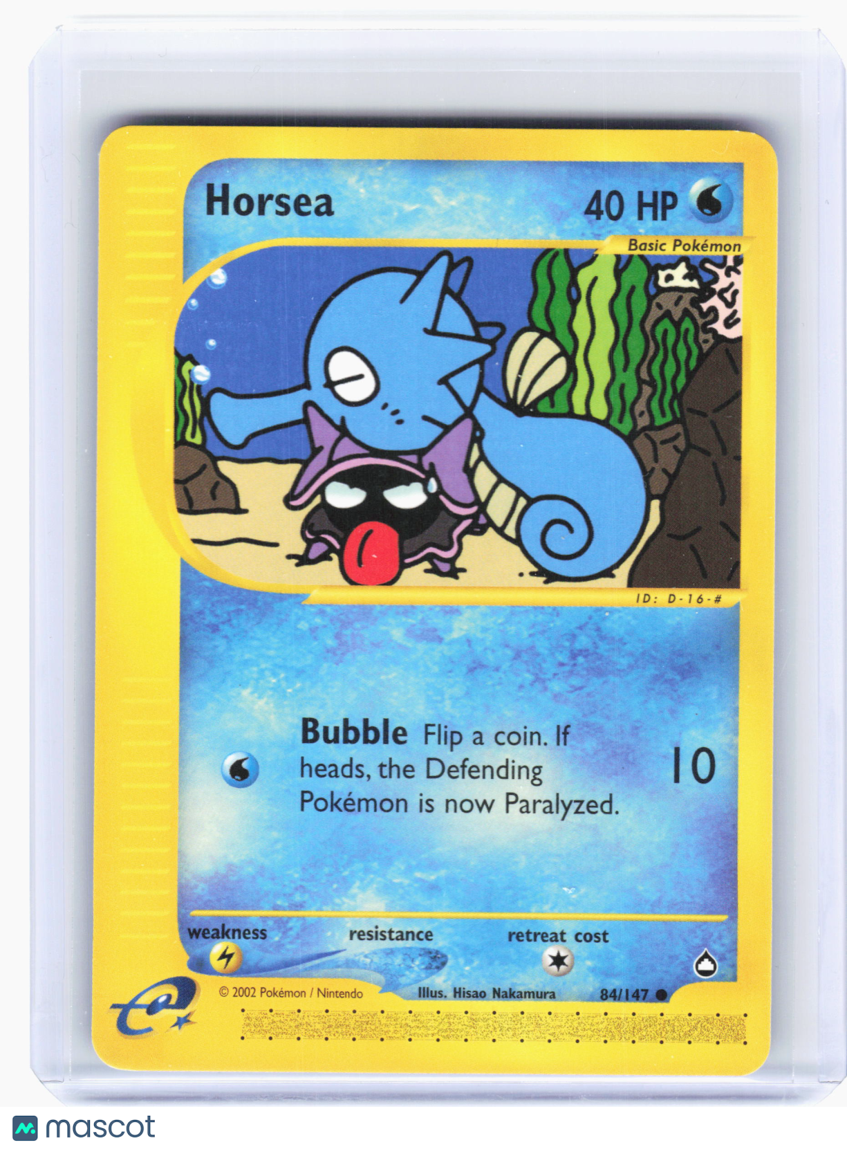 2003 Pokemon—Horsea #84 Aquapolis—Common Nonholo [Moderately Played]