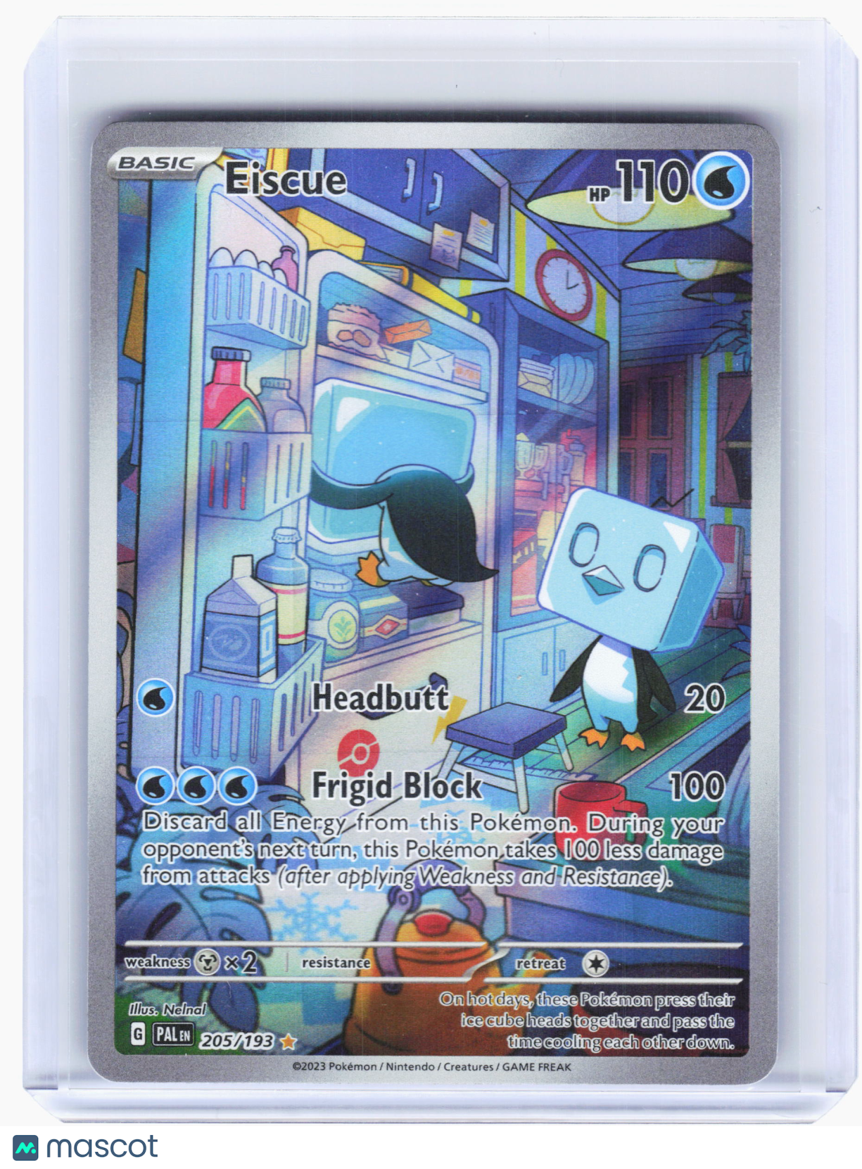 2023 Pokemon—Eiscue #205 Paldea Evolved—Illustration Rare Holo [Lightly Played]