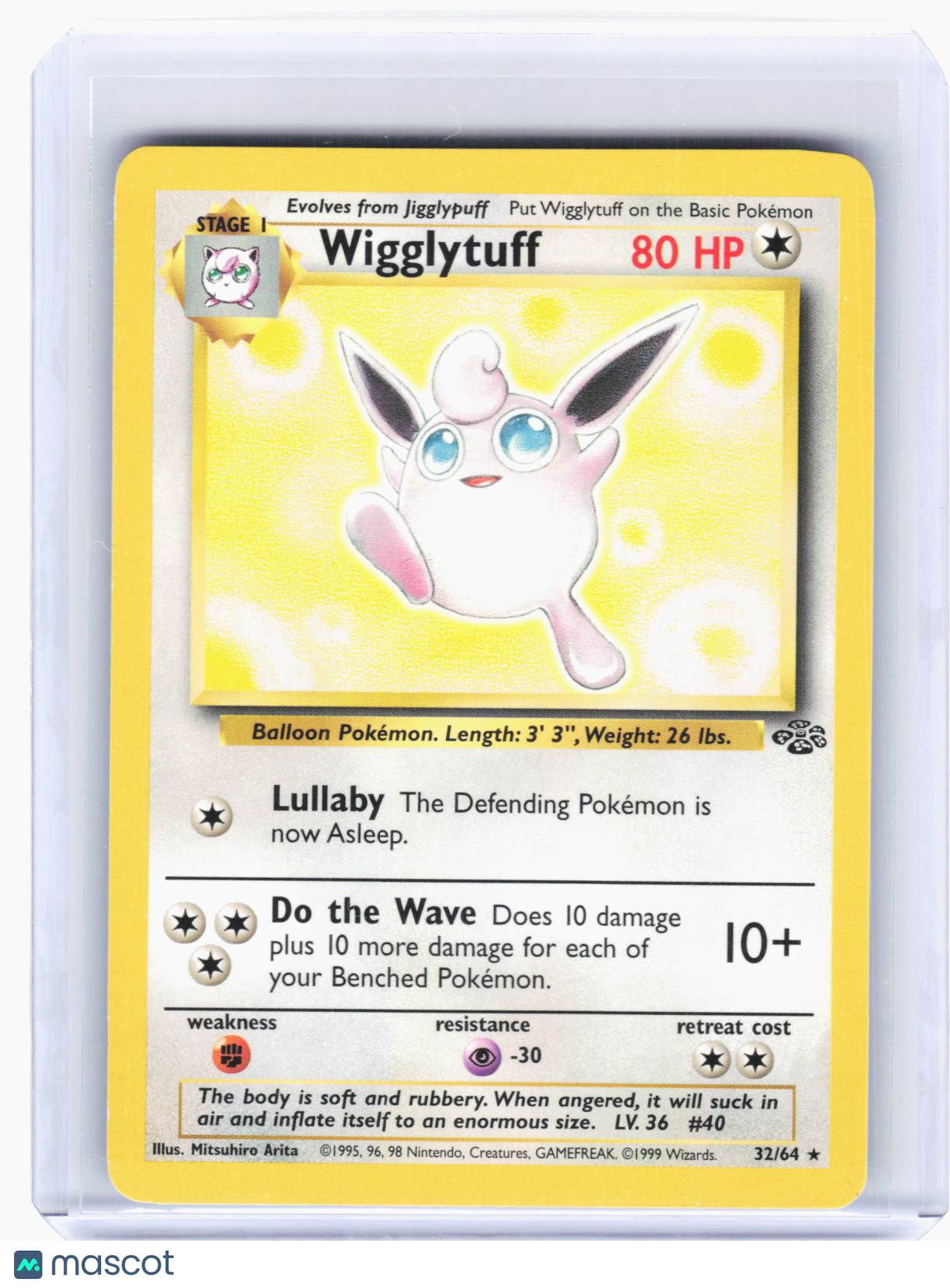 1999 Pokemon—Wigglytuff #32 Jungle—Rare Nonholo [Lightly Played]