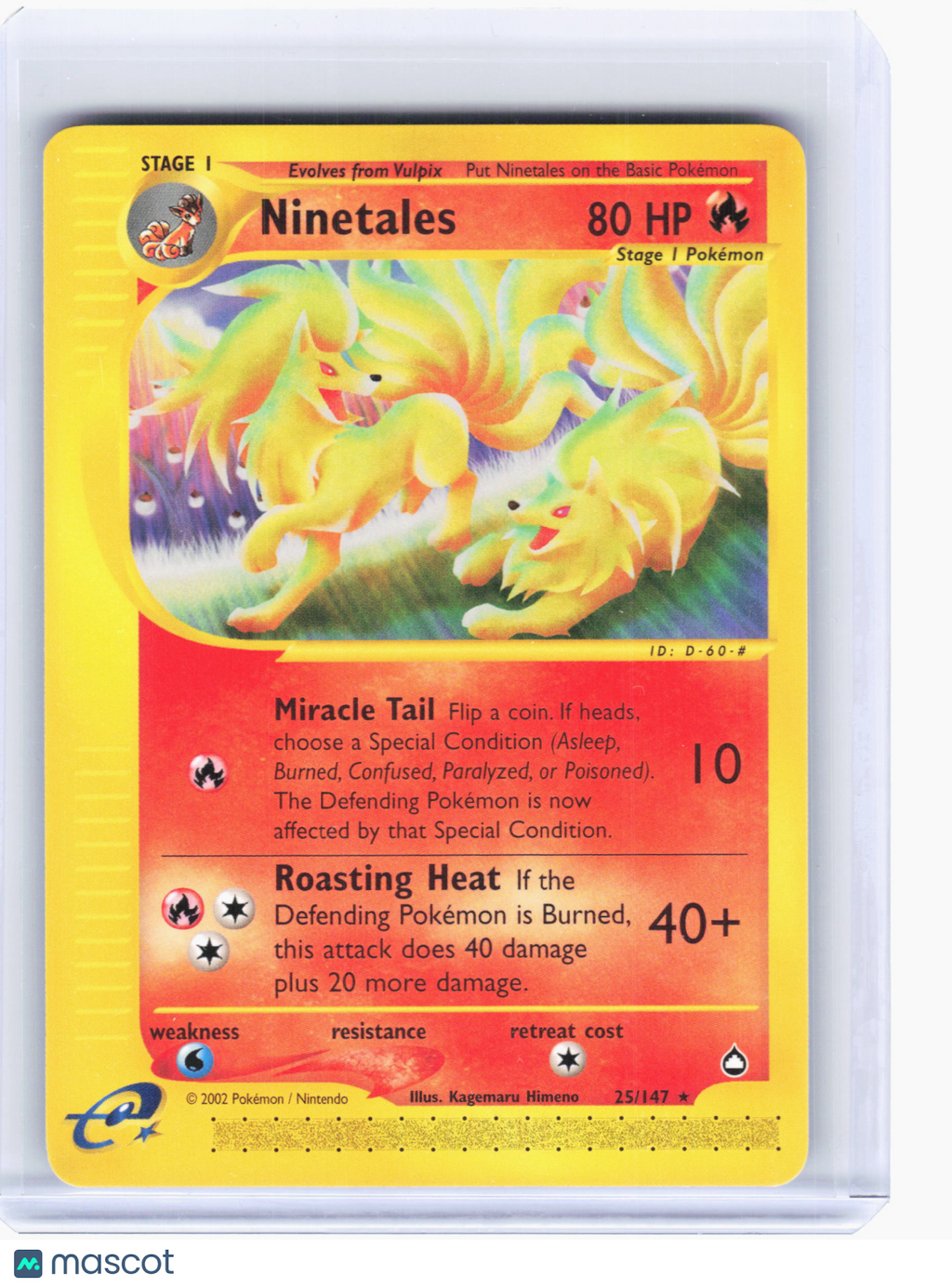 2003 Pokemon—Ninetales #25 Aquapolis—Rare Nonholo [Lightly Played]