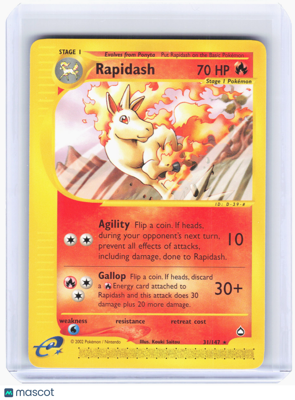 2003 Pokemon—Rapidash #31 Aquapolis—Rare Nonholo [Lightly Played]