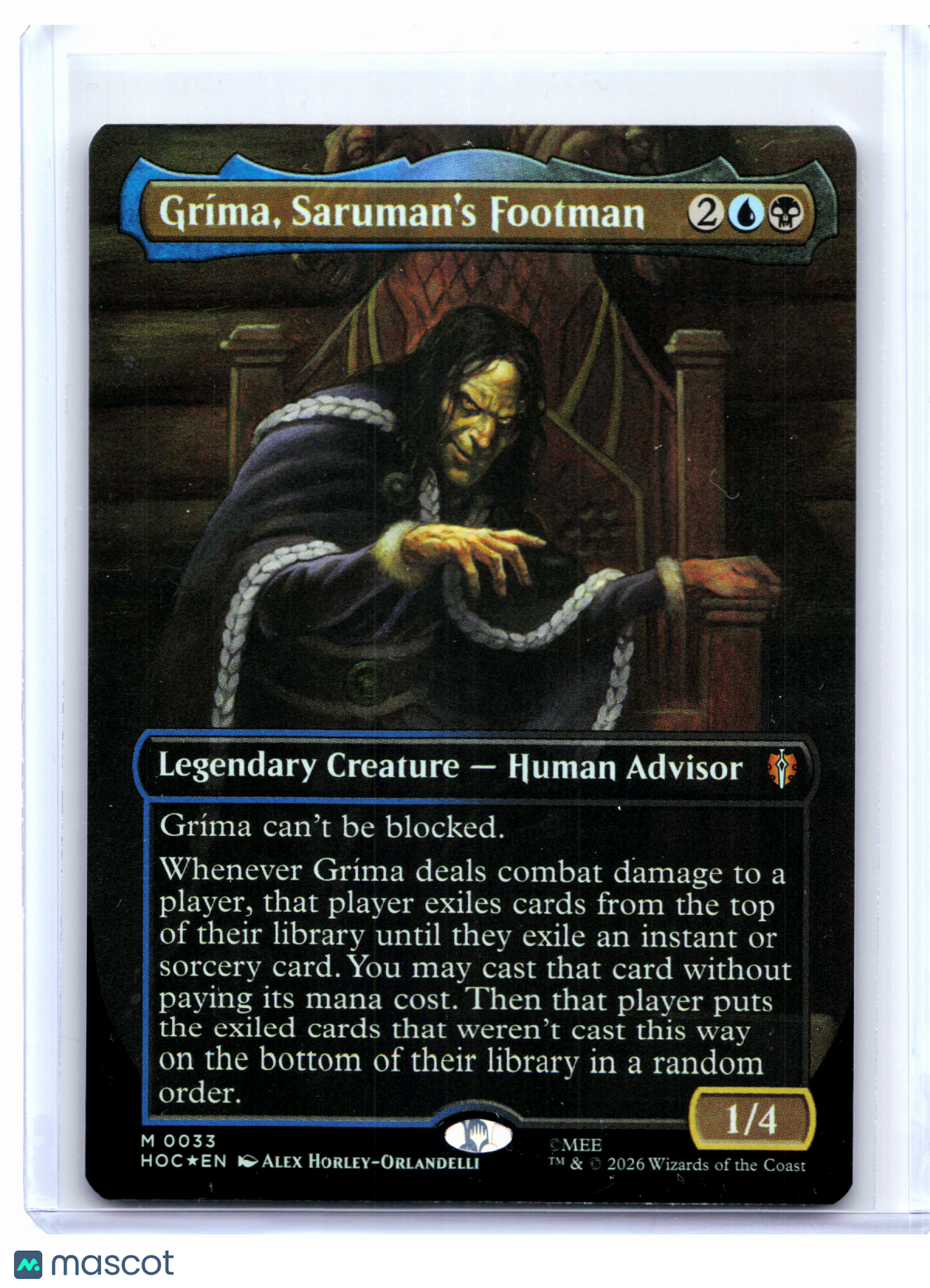 2026 Magic: TG—Grima, Saruman's Footman (Borderless) #0033 HOC—Mythic Foil