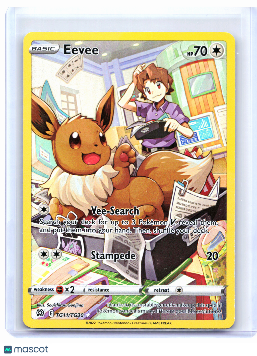 2022 Pokemon—Eevee #TG11/TG30 Brilliant Stars Trainer Gallery—Ultra Rare Holo