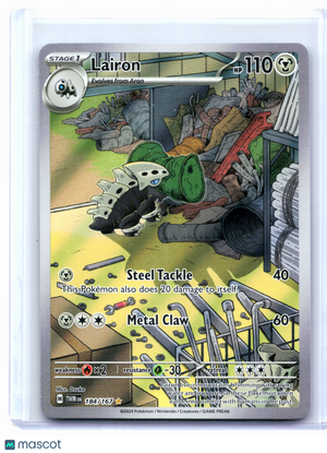 2024 Pokemon—Lairon #184/167 Twilight Masquerade—Illustration Rare Holo [LP]