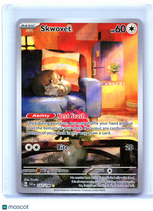2023 Pokemon—Skwovet #222/198 Scarlet & Violet Base Set—Illustration Rare [LP]