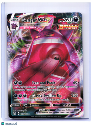 2021 Pokemon—Gengar VMAX #157/264 Fusion Strike—Ultra Rare Holo [Lightly Played]