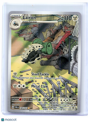 2024 Pokemon—Lairon #184/167 Twilight Masquerade—Illustration Rare Holo [LP]