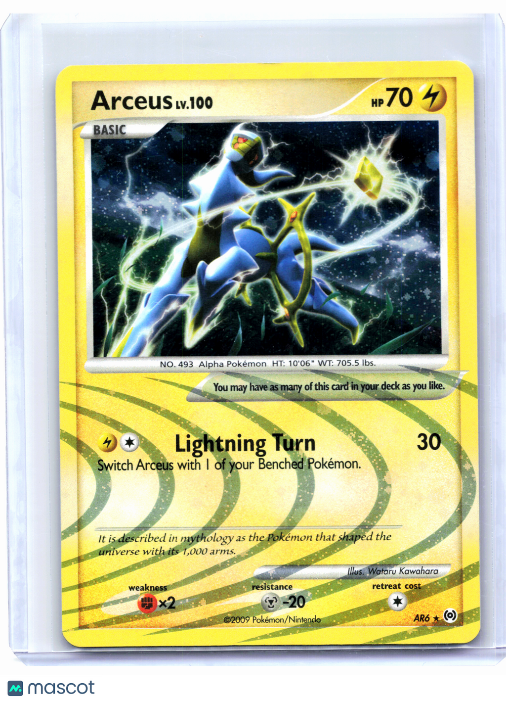 2009 Pokemon—Arceus #AR6 Platinum—Arceus—Holo Rare [Moderately Played]