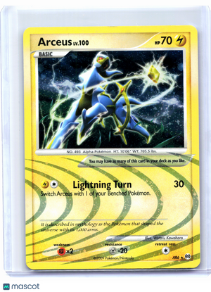2009 Pokemon—Arceus #AR6 Platinum—Arceus—Holo Rare [Moderately Played]