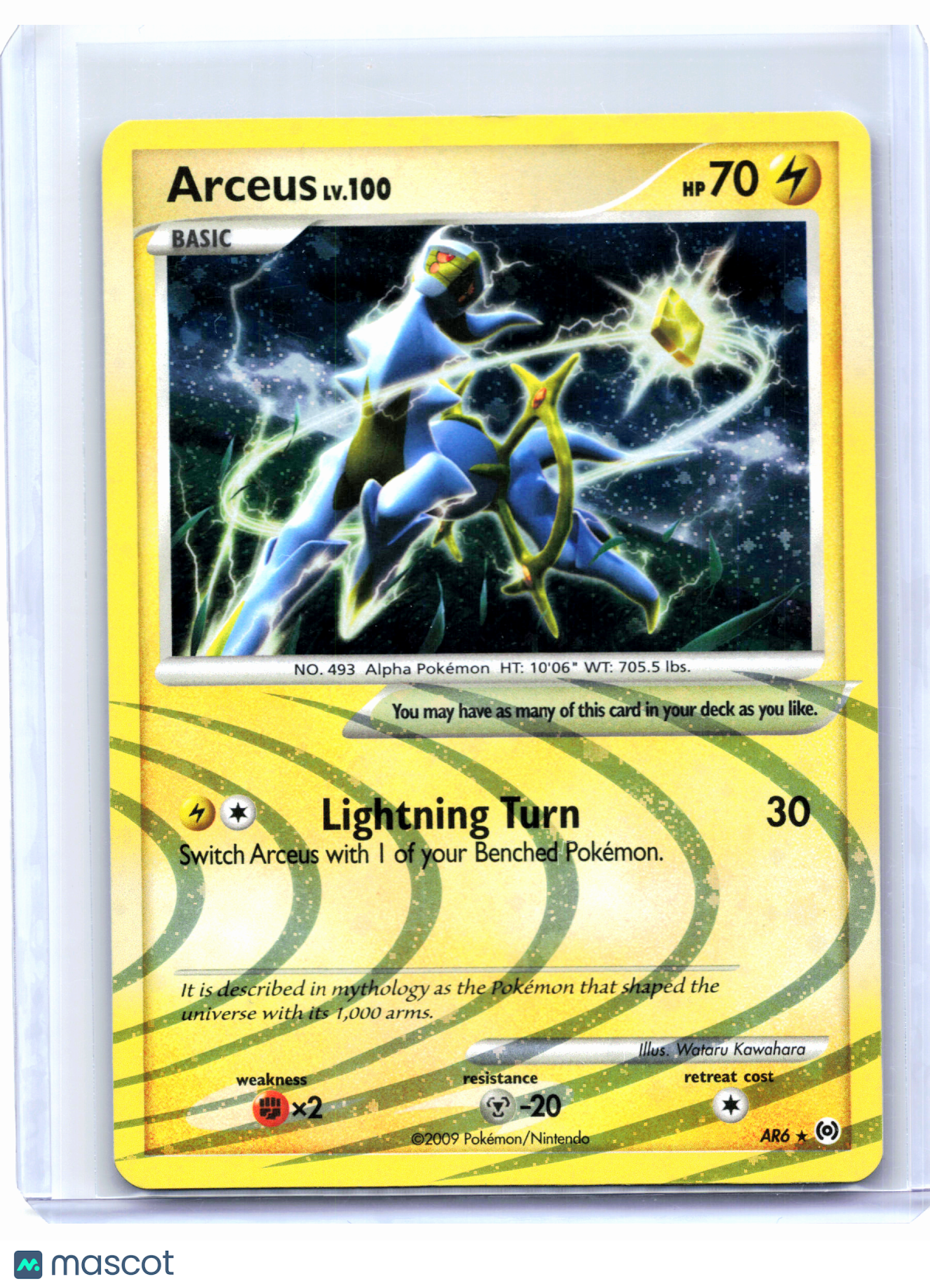 2009 Pokemon—Arceus #AR6 Platinum—Arceus—Holo Rare [Moderately Played]