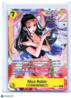 2026 One Piece—Nico Robin (Alt Art) #EB03-055 Heroines Edition—Super Rare Foil