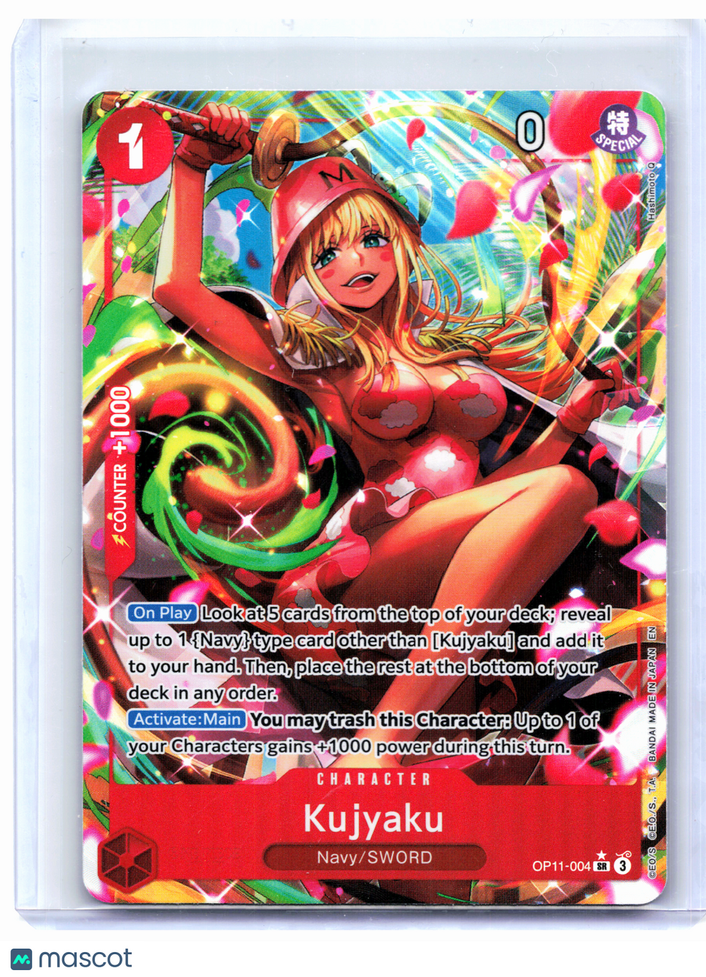 2025 One Piece—Kujyaku (Alt Art) #OP11-004 A Fist of Divine Speed—SR Foil