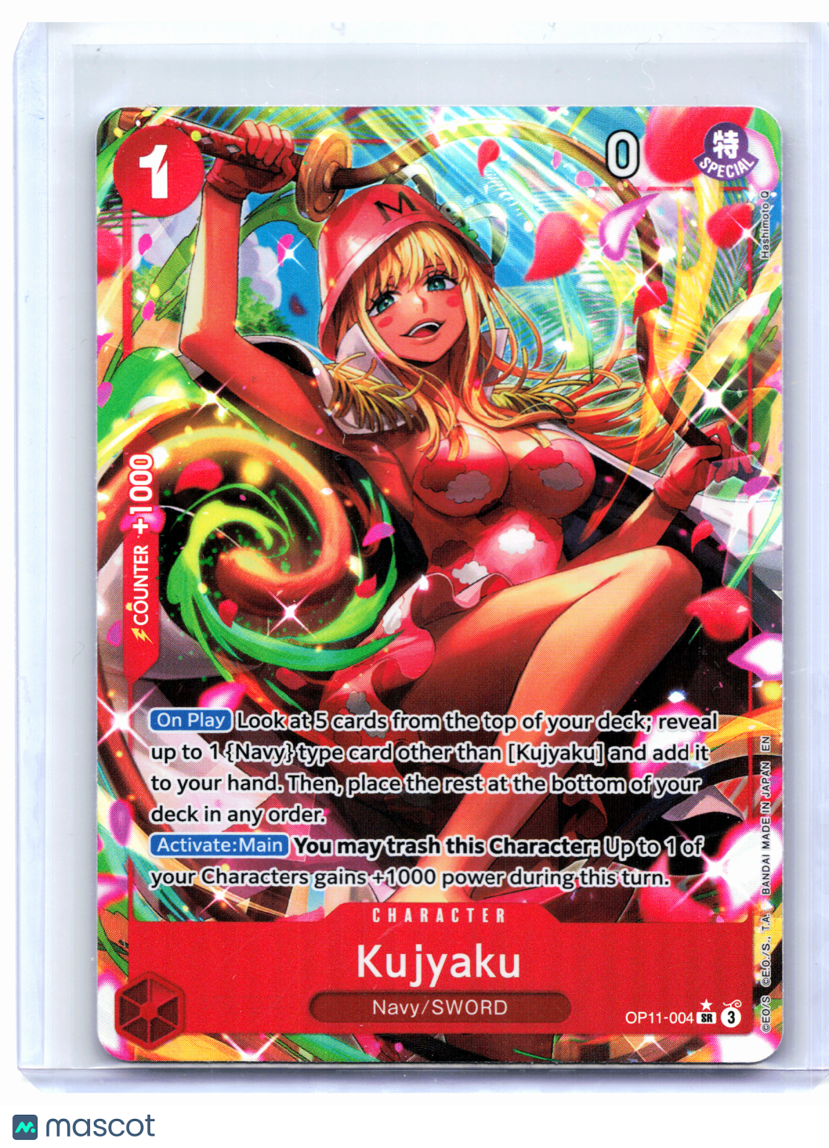 2025 One Piece—Kujyaku (Alt Art) #OP11-004 A Fist of Divine Speed—SR Foil