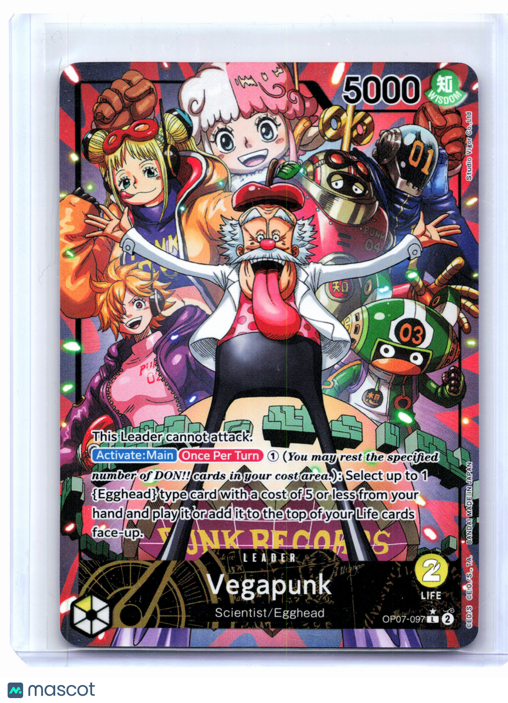 2024 One Piece—Vegapunk (Alt Art) #OP07-097 500 Years in the Future—Leader Foil