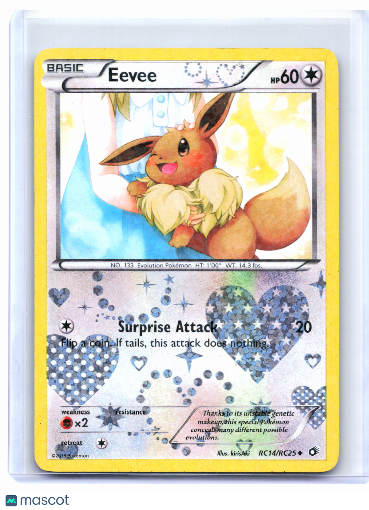 2013 Pokemon—Eevee #RC14/RC25 LTR—Uncommon Holo [Heavily Played]