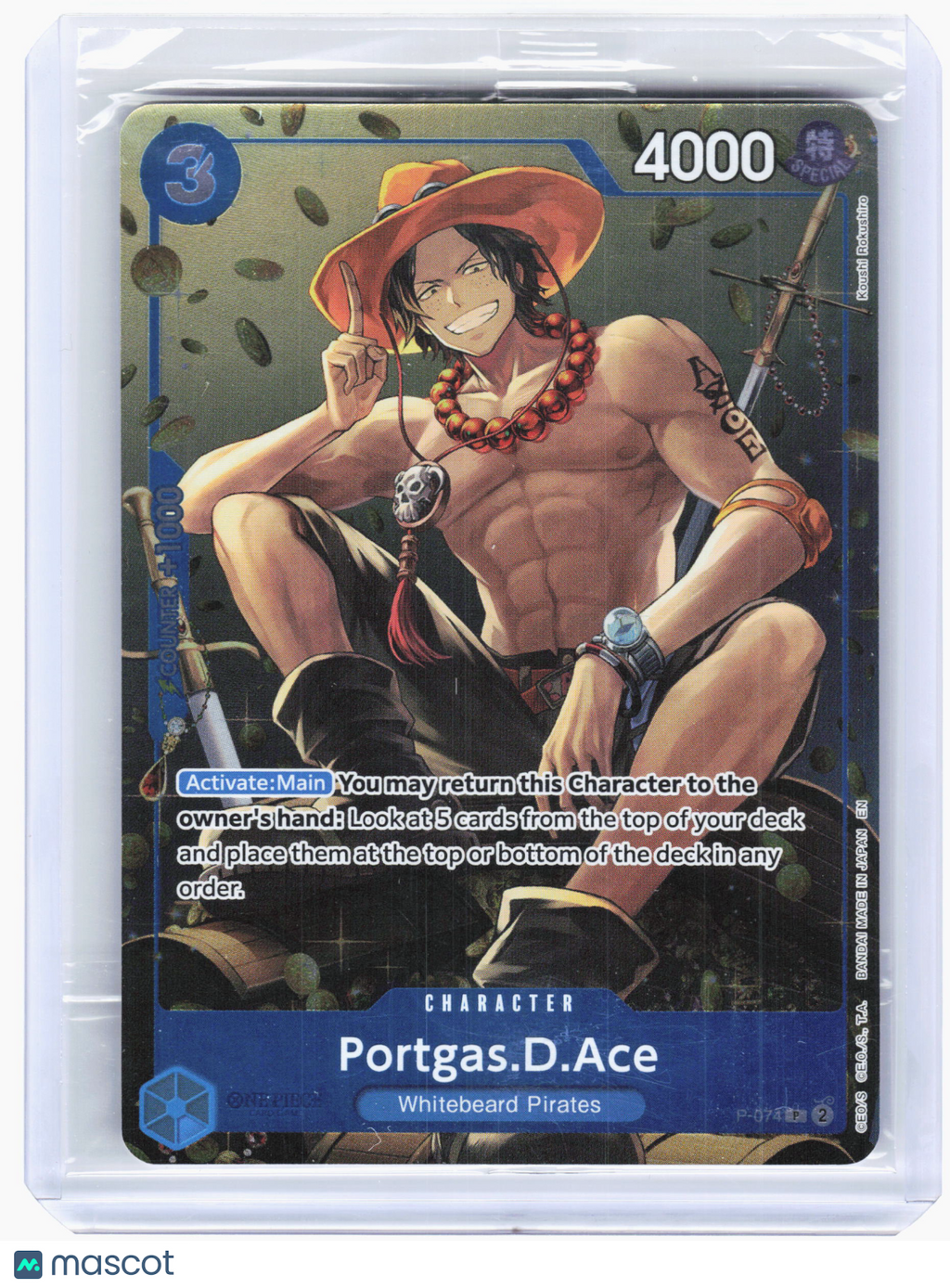 2025 One Piece TCG—Portgas.D.Ace #P-074 One Piece Promotion Cards—Promo (Sealed)